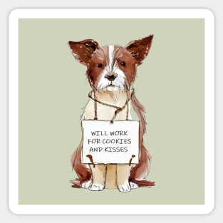 Cookies & Kisses Terrier Sticker